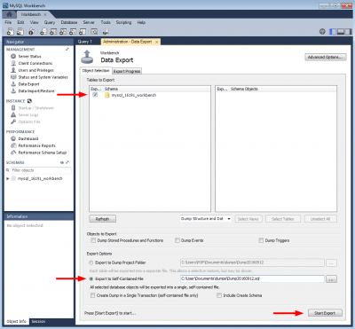 mysql scheduled backup with workbench